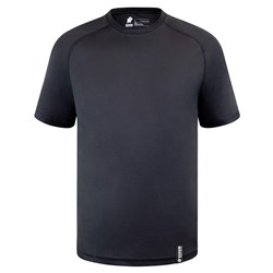 T-shirt Anti-microbial Wicking Recycled Polyester Black 2XS