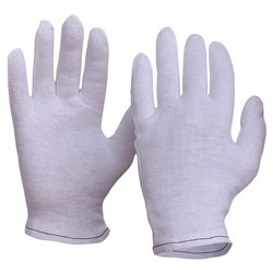 Interlock Poly/Cotton Liner Hemmed Cuff Gloves Ladies Size