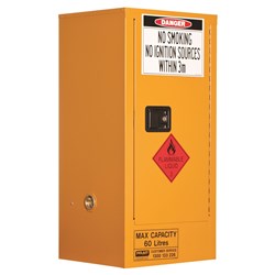 Flammable Storage Cabinet 60L 1 Door, 2 Shelf