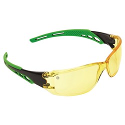 Cirrus Green Arms Safety Glasses Amber A/F Lens
