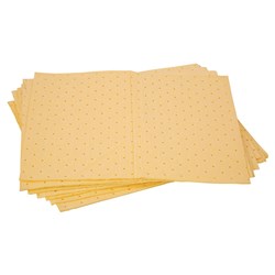 Yellow Hazchem Absorbent Pad - 300gsm - 1 Pack Of 10 Pads