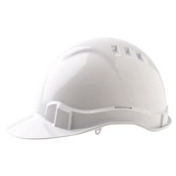 V6 Hard Hat Vented Pushlock Harness - White