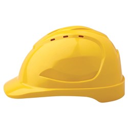 V9 Hard Hat Vented Pushlock Harness - Yellow