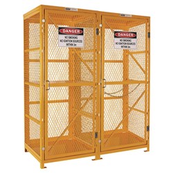 Forklift & Gas Cylinder Storage Cage. 3 Storage Levels Up To 8 Forklift & 9 G-Sized Cylinders