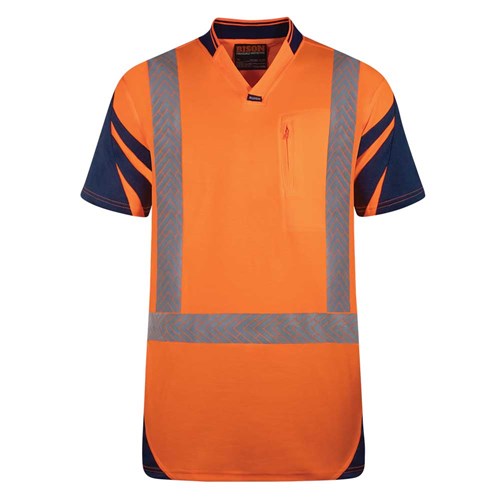 Polo Day/Night Quick-Dry Cotton Backed Orange 3XL