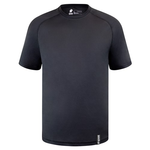 T-shirt Anti-microbial Wicking Recycled Polyester Black S