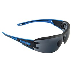 PROTEUS 1 SAFETY GLASSES SMOKE LENS INTEGRATED BROW DUST GUARD