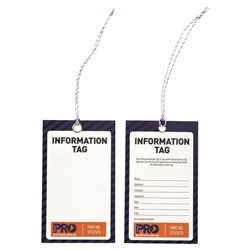 SAFETY TAG - INFORMATION 125 X 75MM (1 INDIVIDUAL TAG)