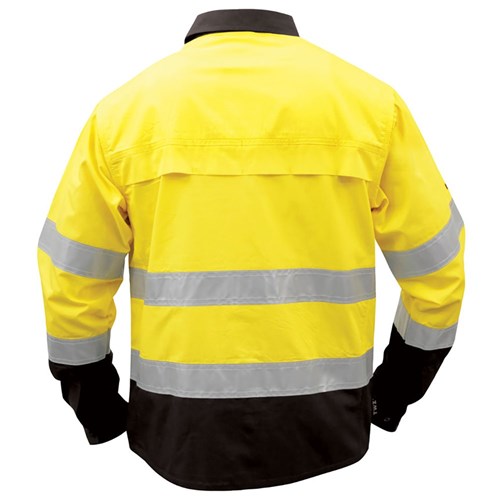 Shirt Day/Night Lightweight 150gsm Ripstop Cotton Yellow/Black (SNBCORSLW)