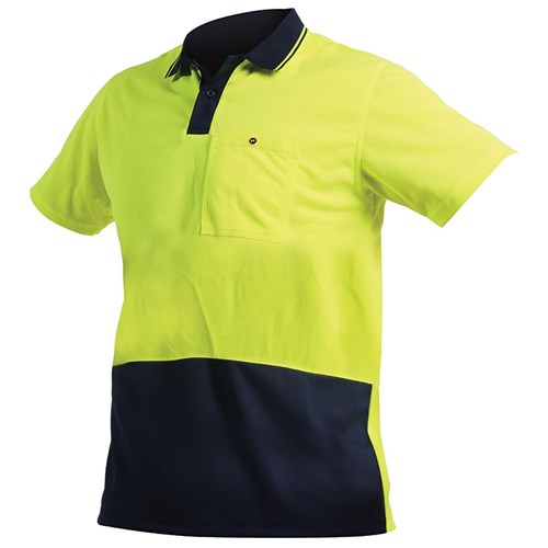 Polo Day Only Polyester Yellow/Navy (PDBPO)