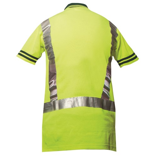 Polo Day/Night Quick-Dry Cotton Backed Yellow/Green (V51DNPOLO)