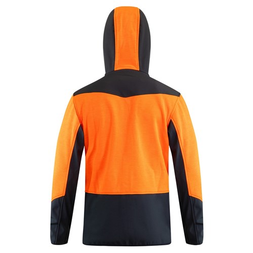 Hooded Sweatshirt Contrast Orange/Black