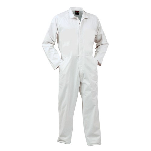 Overall Workzone Lightweight Polycotton Food Industry Zip White (FONPCLW)