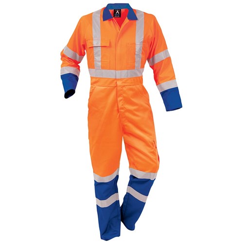 Overall TTMC Polycotton Zip Royal Blue/Orange