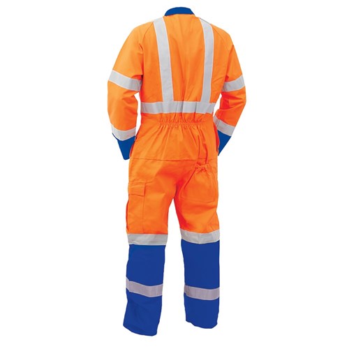 Overall TTMC Polycotton Zip Royal Blue/Orange