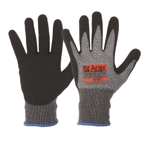 GLOVE ARAX DRY GRIP. ARAX LINER WITH LATEX DIP PALM