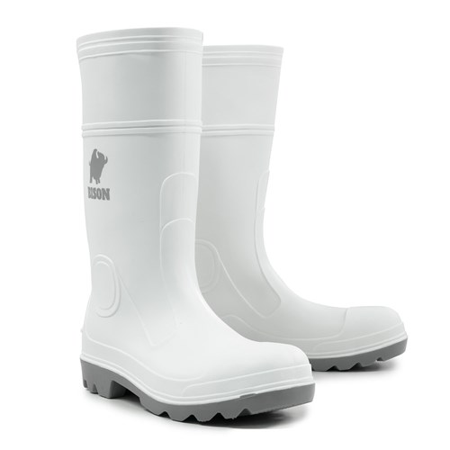 MOHAWK PVC/Nitrile Food Industry Safety Gumboot White/Grey