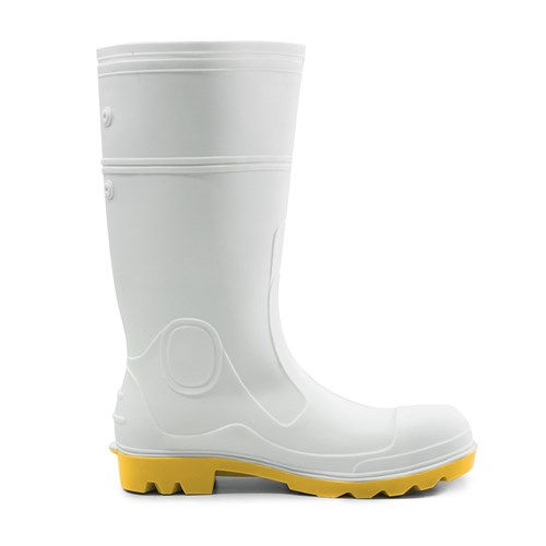 MOHAWK PVC/Nitrile Food Industry Safety Gumboot White/Yellow
