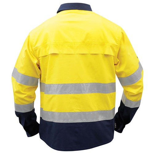 Shirt Day/Night Cotton Ripstop Yellow/Navy (SNBCORSLW)
